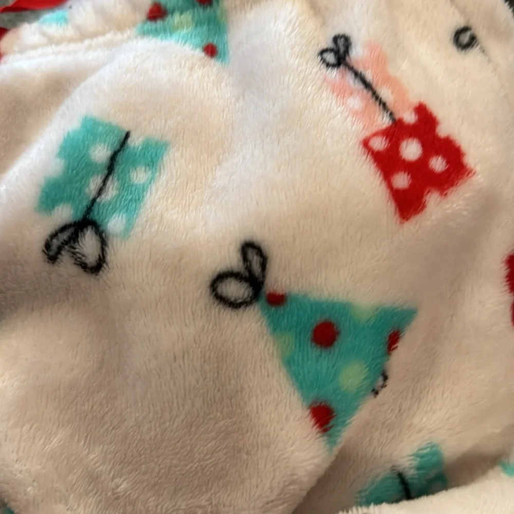 Christmas Fleece Pajama Pants - Pink w/ Green and Red‎ - Small
